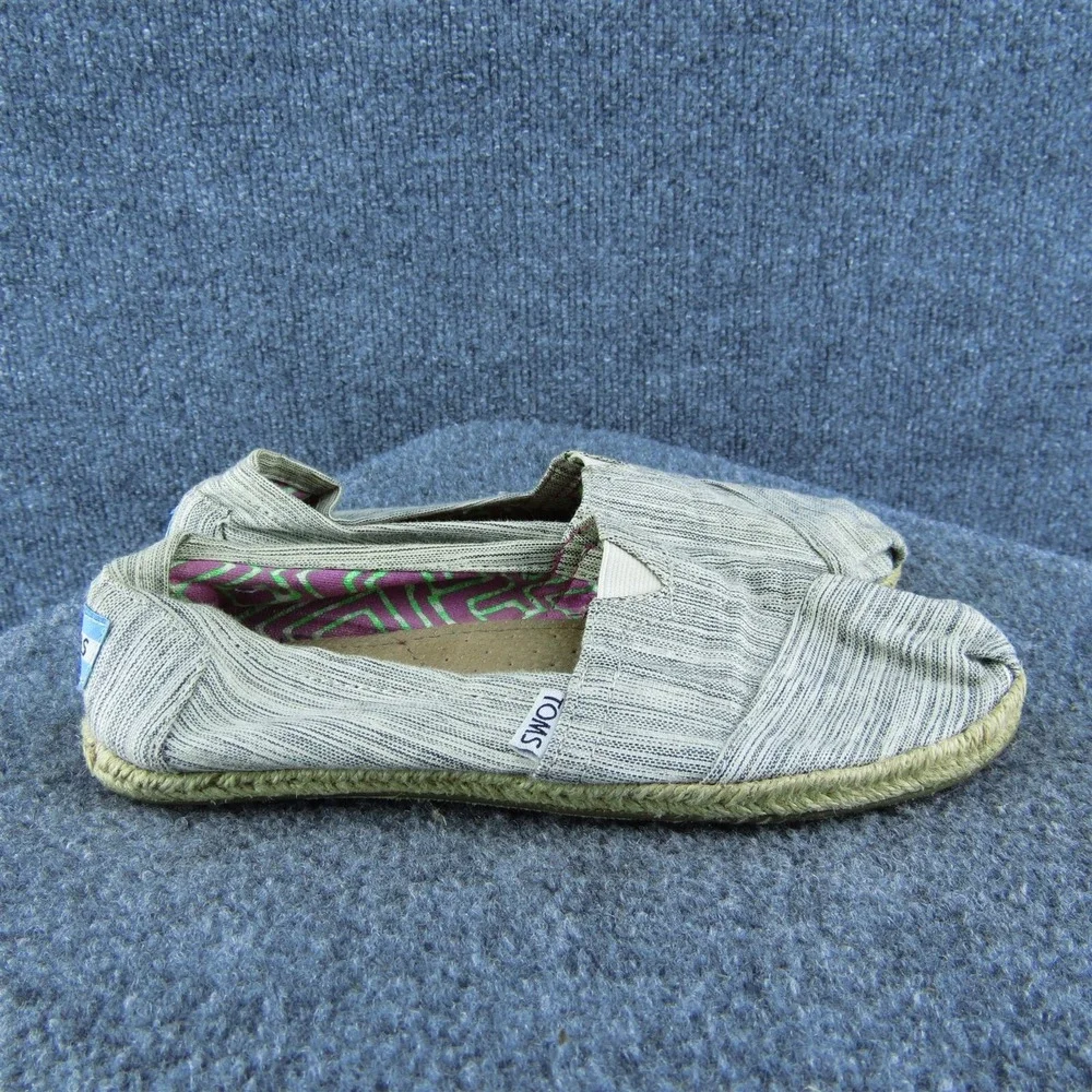TOMS  Women Flat Shoes Beige Fabric Slip On‎ Size 6.5 Medium